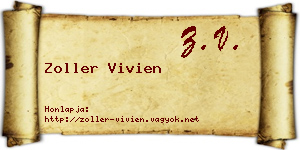 Zoller Vivien névjegykártya